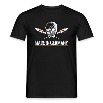 Pyro Silvester Deutschland - Männer T-Shirt - Schwarz - Vorne - AI Model Male 178 light (178cm)