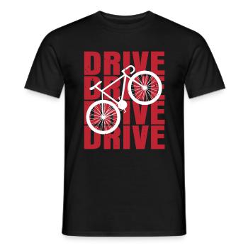 Drive - cyclist - Men's T-Shirt - black - Front - AI Model Male 178 light (178cm)