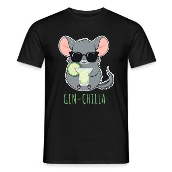 Gin- Chinchilla Gin - Männer T-Shirt - Schwarz - Vorne - AI Model Male 178 light (178cm)