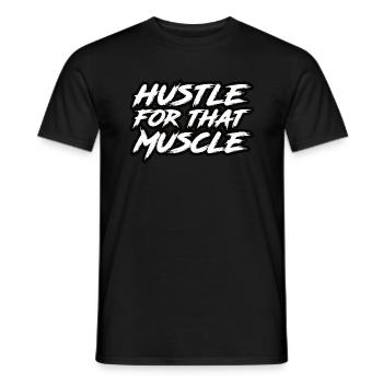 Hustle pour ce muscle - T-shirt homme - noir - Devant - AI Model Male 178 light (178cm)