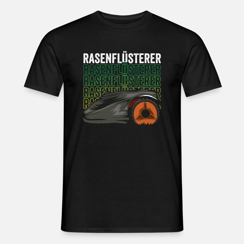 Rasenflüsterer Mähroboter - Männer T-Shirt - Schwarz