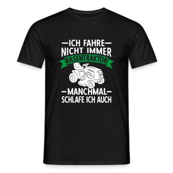 Rasentraktor Aufsitzmäher Rasen mähen Gärtner - Männer T-Shirt - Schwarz - Vorne - AI Model Male 178 light (178cm)