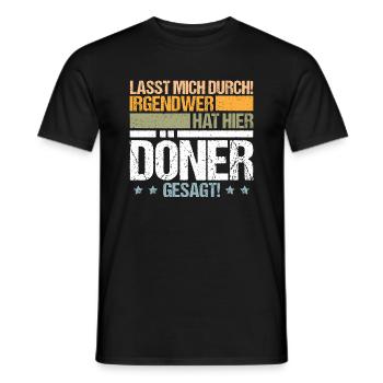 Döner Kebab Essen - Männer T-Shirt - Schwarz - Vorne - AI Model Male 178 light (178cm)