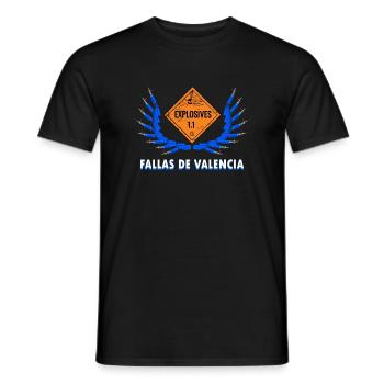 Fallas De Valencia Feux d’artifice Pyro - T-shirt homme - noir - Devant - AI Model Male 178 light (178cm)