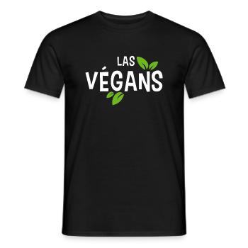 Las végans. Humour végans. Alimentation saine - T-shirt homme - noir - Devant - AI Model Male 178 light (178cm)