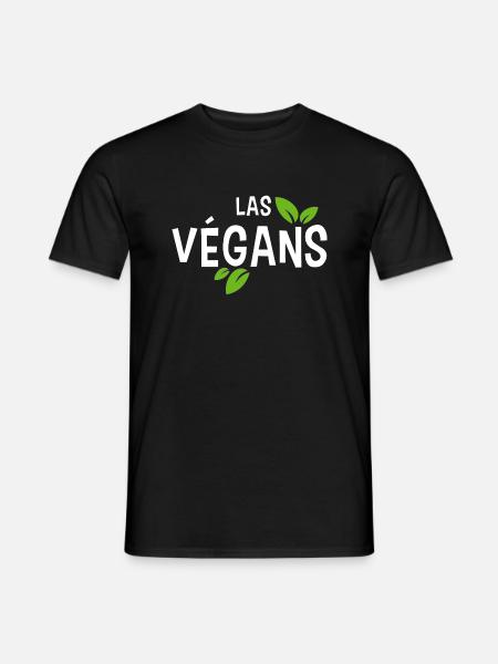 Las végans. Humour végans. Alimentation saine - T-shirt homme - noir