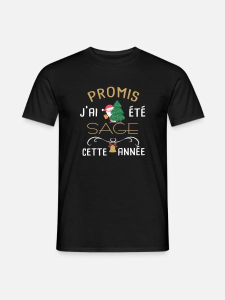 Humour noël, idée cadeau original père noël - T-shirt homme - noir