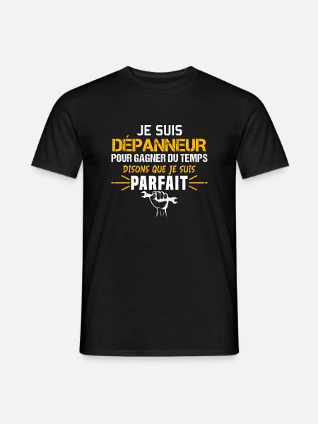 Dépanneur humour métier. Dépannage idée cadeau - T-shirt homme - noir