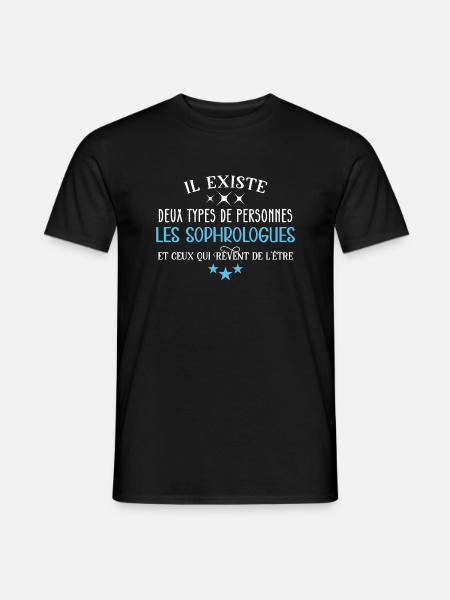 Sophrologue humour métier idée cadeau professions - T-shirt homme - noir