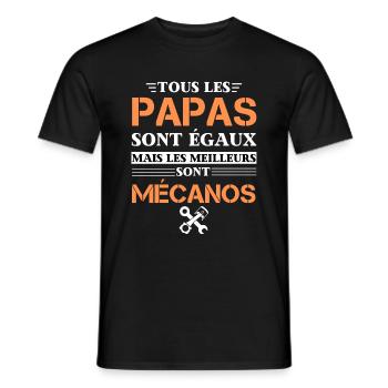 meilleur mecano cadeau papa mecanicien - T-shirt homme - noir - Devant - AI Model Male 178 light (178cm)