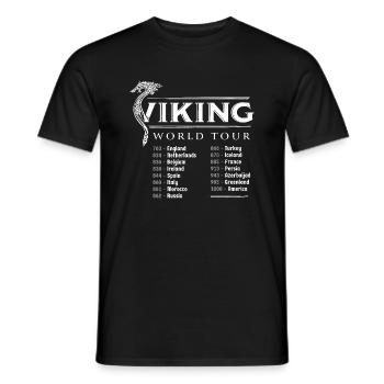 Viking World Tour - Männer T-Shirt - Schwarz - Vorne - AI Model Male 178 light (178cm)