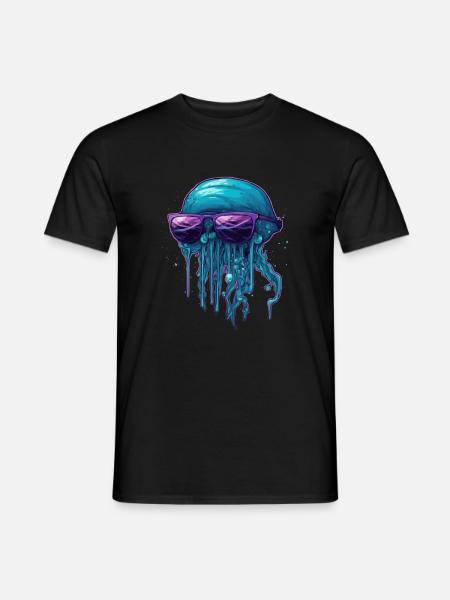 Qualle Jellyfish - Men's T-Shirt - black