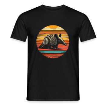 Armadillo Gürteltier - Männer T-Shirt - Schwarz - Vorne - AI Model Male 178 light (178cm)