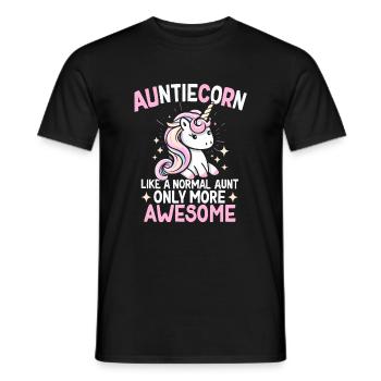 Tante, Tante, Licorne - T-shirt homme - noir - Devant - AI Model Male 178 light (178cm)