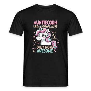Tante, Tante, Licorne - T-shirt homme - noir - Devant - AI Model Male 178 light (178cm)