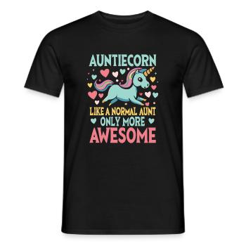 Tante, Tante, Licorne - T-shirt homme - noir - Devant - AI Model Male 178 light (178cm)