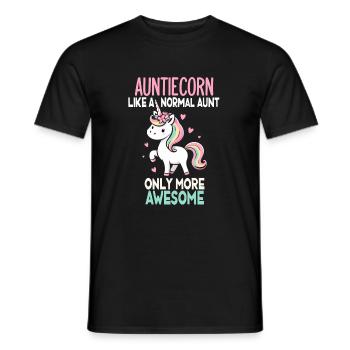 Tante, Tante, Licorne - T-shirt homme - noir - Devant - AI Model Male 178 light (178cm)