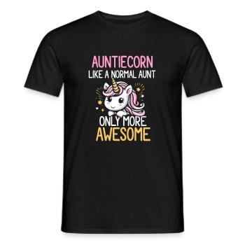 Tante, Tante, Licorne - T-shirt homme - noir - Devant - AI Model Male 178 light (178cm)