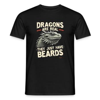 Bearded Dragon Bartagame - Men's T-Shirt - black - Front - AI Model Male 178 light (178cm)