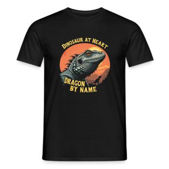 Bearded Dragon Bartagame - Men's T-Shirt - black - Front - AI Model Male 178 light (178cm)