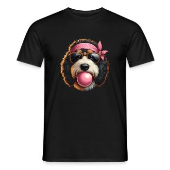 Bernedoodle Chien - T-shirt homme - noir - Devant - AI Model Male 178 light (178cm)