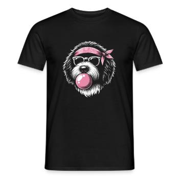 Bernedoodle Chien - T-shirt homme - noir - Devant - AI Model Male 178 light (178cm)