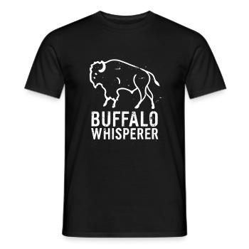Buffalo Whisperer - Männer T-Shirt - Schwarz - Vorne - AI Model Male 178 light (178cm)
