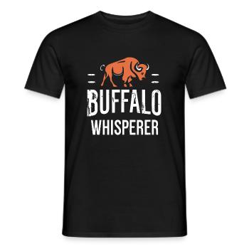 Buffalo Whisperer - Männer T-Shirt - Schwarz - Vorne - AI Model Male 178 light (178cm)