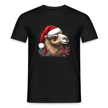 Kamel Weihnachten - Männer T-Shirt - Schwarz - Vorne - AI Model Male 178 light (178cm)