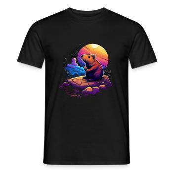 Wasserschwein - Männer T-Shirt - Schwarz - Vorne - AI Model Male 178 light (178cm)