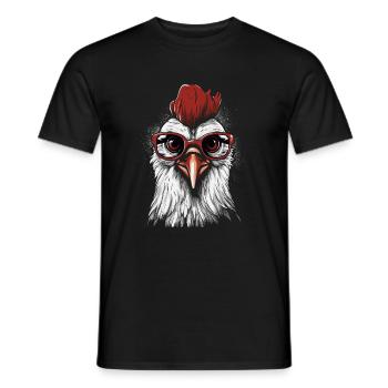 Chicken Brille - Männer T-Shirt - Schwarz - Vorne - AI Model Male 178 light (178cm)