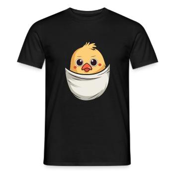 Chicken In Pocket - Männer T-Shirt - Schwarz - Vorne - AI Model Male 178 light (178cm)