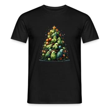 Perruche Perruche Noël - T-shirt homme - noir - Devant - AI Model Male 178 light (178cm)