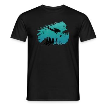 Plongée plongeurs - T-shirt homme - noir - Devant - AI Model Male 178 light (178cm)