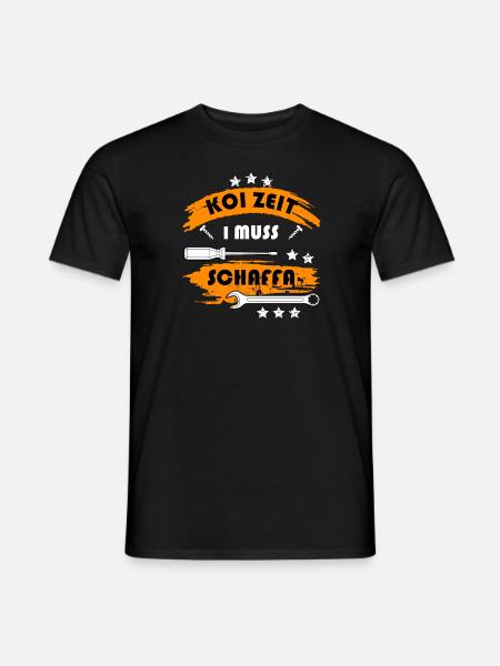 schwäbisches Arbeits Outfit, schwäbisches Geschenk - Männer T-Shirt - Schwarz
