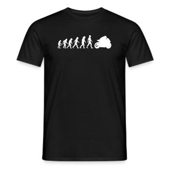 Motorrad Motorsport Motorräder Evolution - Männer T-Shirt - Schwarz - Vorne - AI Model Male 178 light (178cm)
