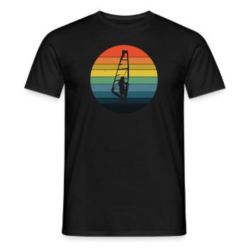 Planche à voile Vintage - T-shirt homme - noir - Devant - AI Model Male 178 light (178cm)