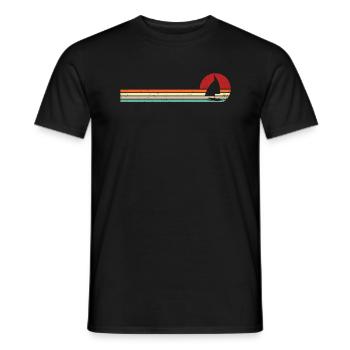 Voilier Sailor Sailing Ship Vintage - T-shirt homme - noir - Devant - AI Model Male 178 light (178cm)