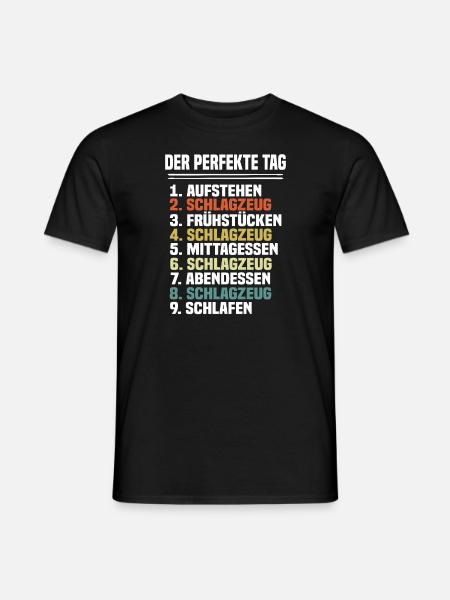 Schlagzeug - Männer T-Shirt - Schwarz