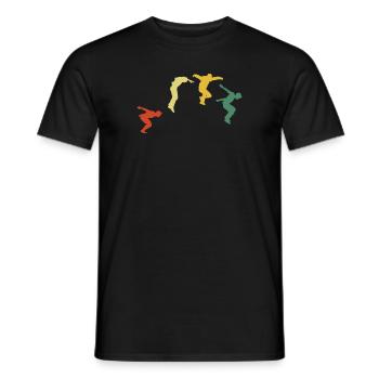 Parkour Freerunning Parcour Freerunner - Men's T-Shirt - black - Front - AI Model Male 178 light (178cm)