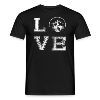 Liebe Schlagzeug Drumsticks Schlagzeuger Rock - Männer T-Shirt - Schwarz - Vorne - AI Model Male 178 light (178cm)