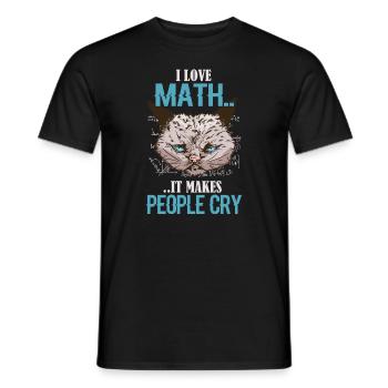 J’adore les mathématiques Mathématiciens Formules de calcul - T-shirt homme - noir - Devant - AI Model Male 178 light (178cm)