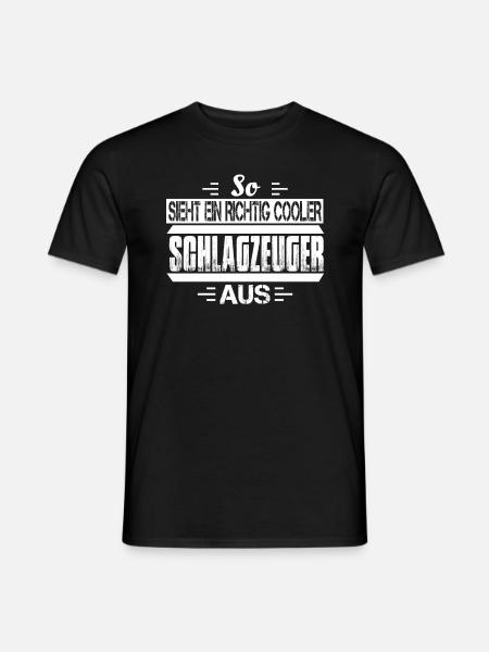 Schlagzeug Drumsticks Schlagzeuger Rock - Männer T-Shirt - Schwarz