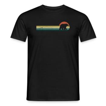 Bear Vintage - Men's T-Shirt - black - Front - AI Model Male 178 light (178cm)
