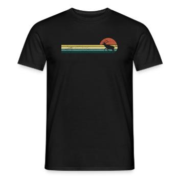 Bois de cerfs Bois de chasse vintage Chasseur - T-shirt homme - noir - Devant - AI Model Male 178 light (178cm)