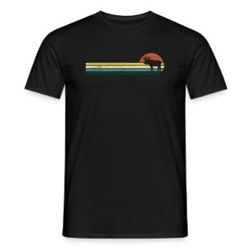 Moose Retro Nature Conservation - T-shirt homme - noir - Devant - AI Model Male 178 light (178cm)