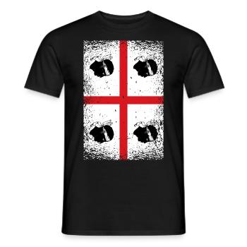 Sardinia Flag Used Look Sardinian Flag Vintage - Men's T-Shirt - black - Front - AI Model Male 178 light (178cm)