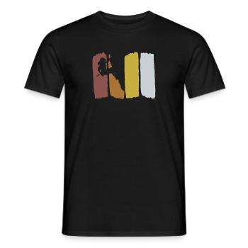 Escalade Vintage Alpinisme Bloc Mur d’Escalade - T-shirt homme - noir - Devant - AI Model Male 178 light (178cm)