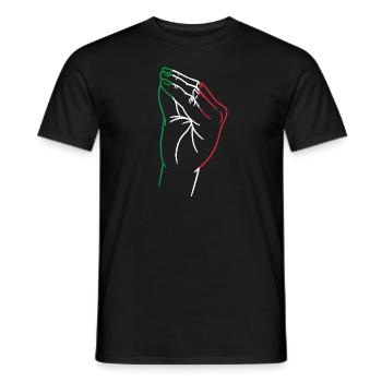 Italy Italian Italian Italian flag - Men's T-Shirt - black - Front - AI Model Male 178 light (178cm)