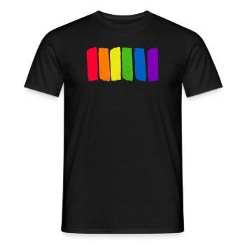 Lgbtq Regenbogenflagge Lesbisch Queer - Männer T-Shirt - Schwarz - Vorne - AI Model Male 178 light (178cm)